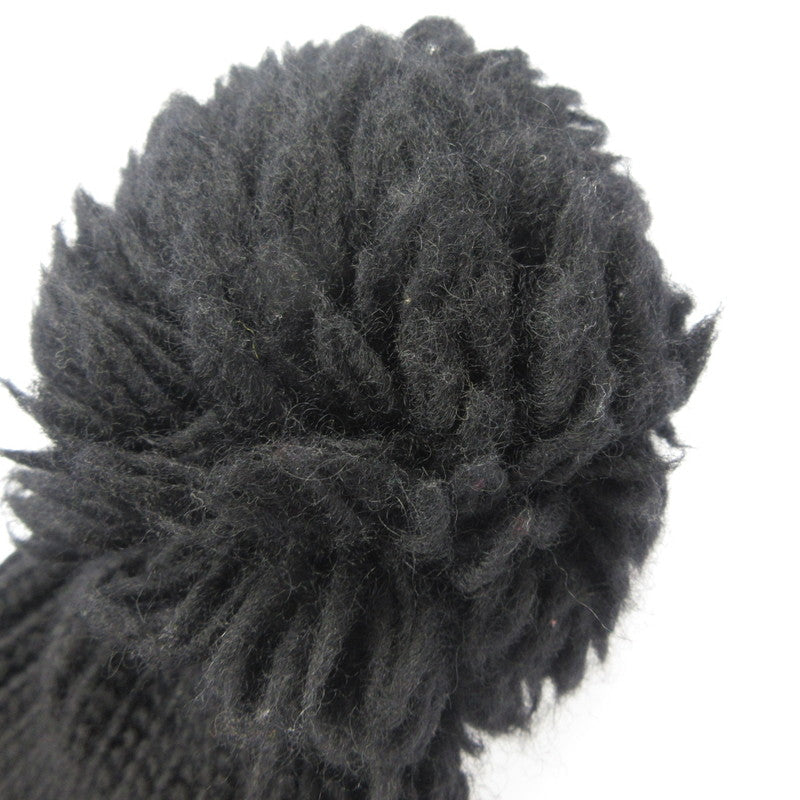 【中古】MONCLER | モンクレール ボンボン付きニット帽 ニットキャップ 102-093-00252-00 国内正規品 ブラック