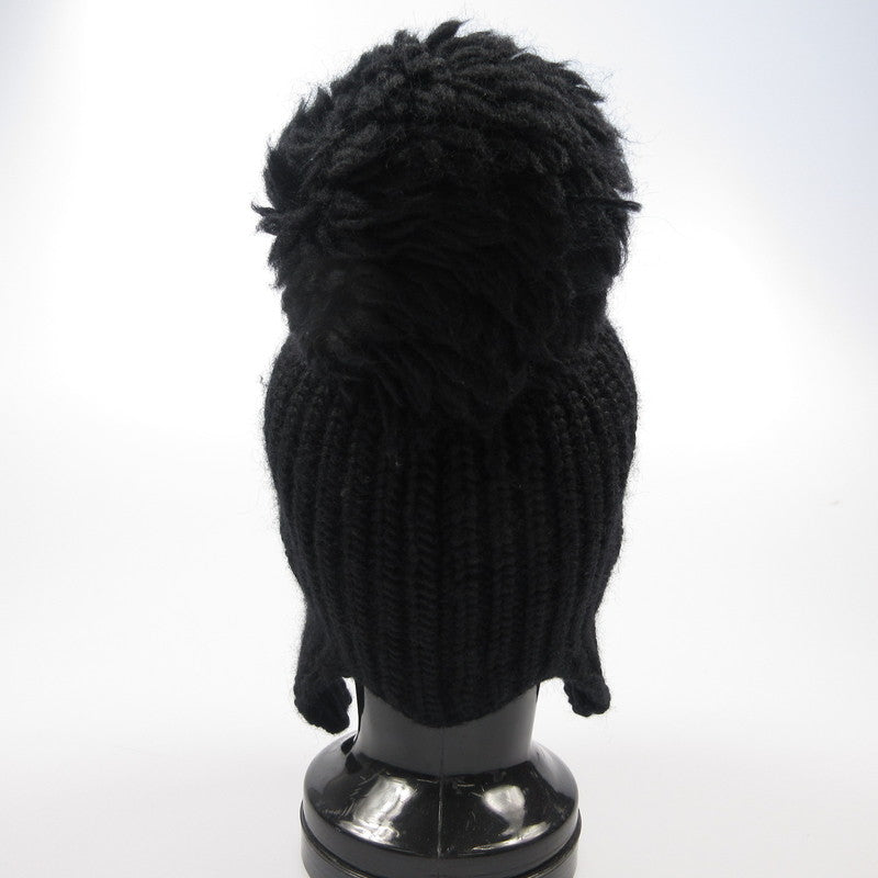 【中古】MONCLER | モンクレール ボンボン付きニット帽 ニットキャップ 102-093-00252-00 国内正規品 ブラック