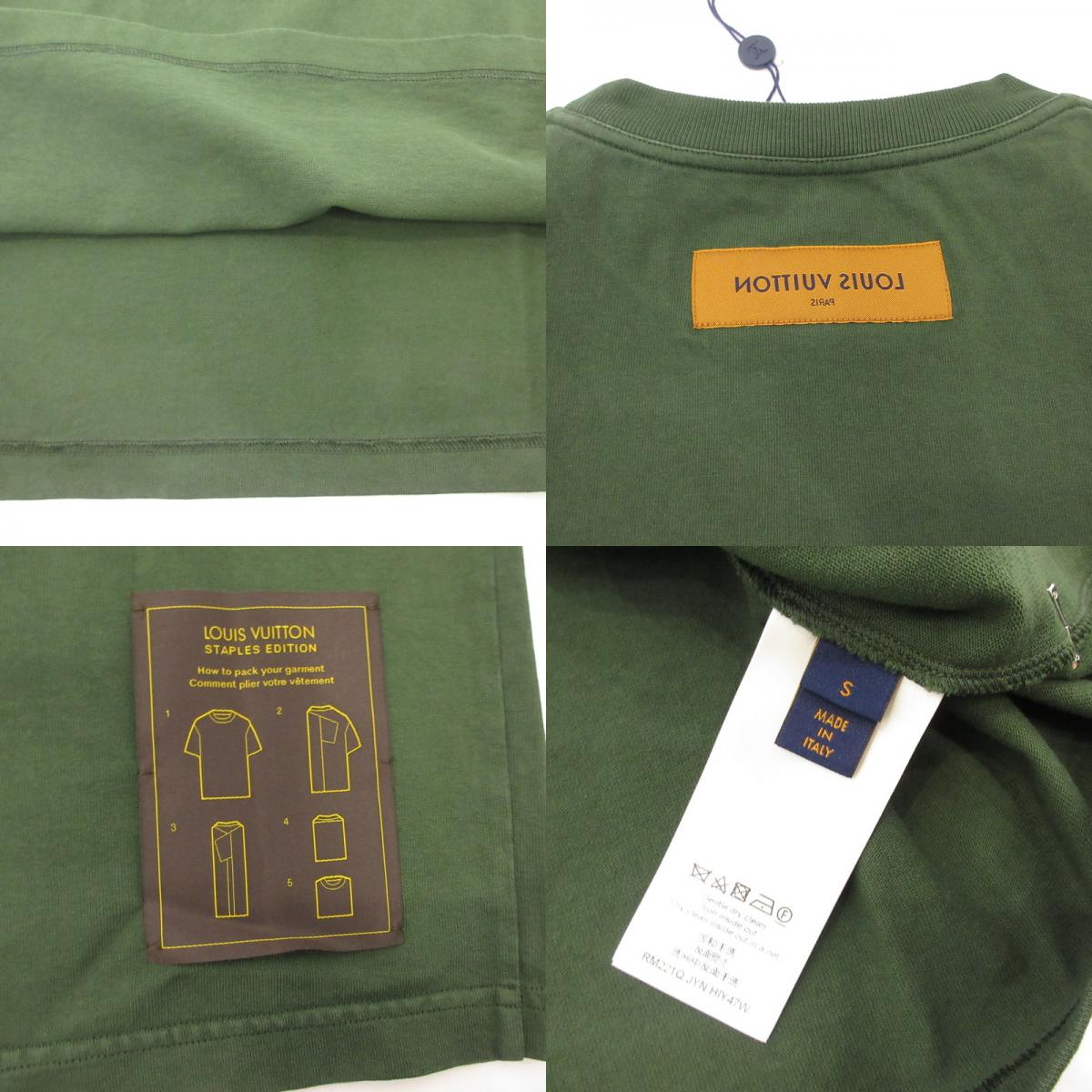 【中古】LOUIS VUITTON | ルイ・ヴィトン インサイドアウトオーバーサイズTシャツ 半袖Tシャツ RM221Q JYN HIY47W 国内正規品 グリーン サイズ:S