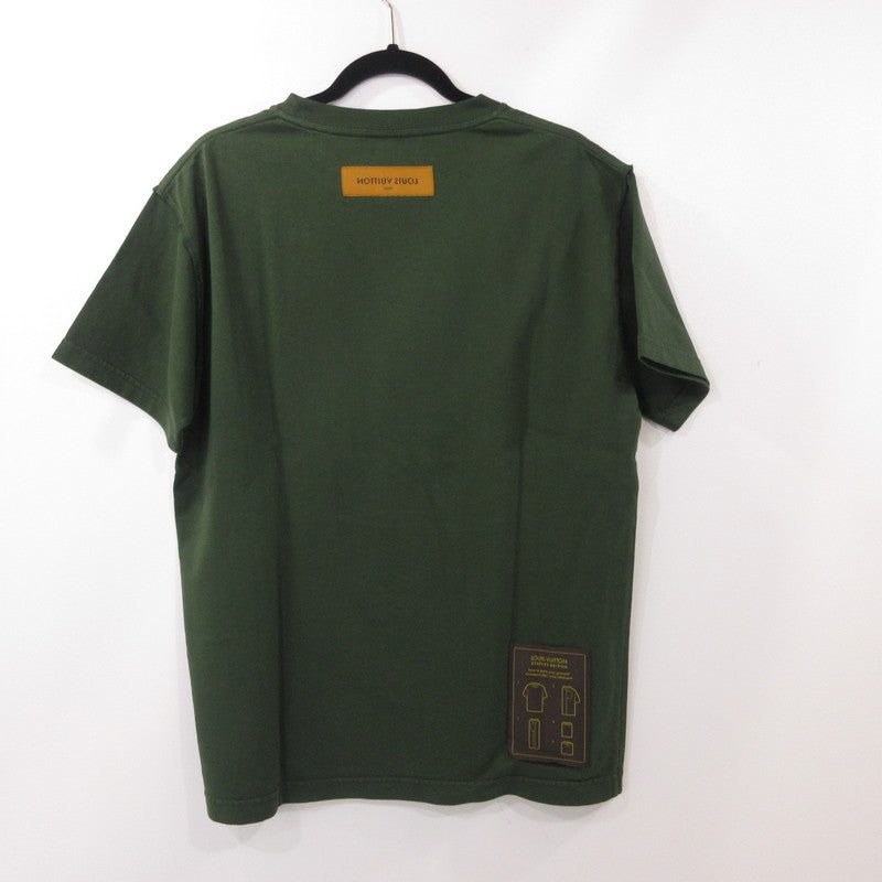 【中古】LOUIS VUITTON | ルイ・ヴィトン インサイドアウトオーバーサイズTシャツ 半袖Tシャツ RM221Q JYN HIY47W 国内正規品 グリーン サイズ:S