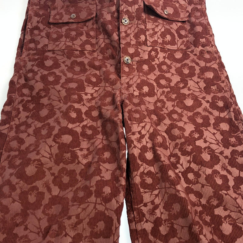 【中古】 EMBOSSED CORDUROY ICIRIAN OVERALL オーバーオール T24AW-OA01 2024A/W ボルドー/バーガンディー サイズ:2