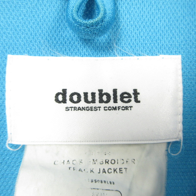 【中古】doublet | ダブレット CHAOS EMBROIDERY TRACK JACKET ジャージ 19SS08BL83 ライトブルー サイズ:S
