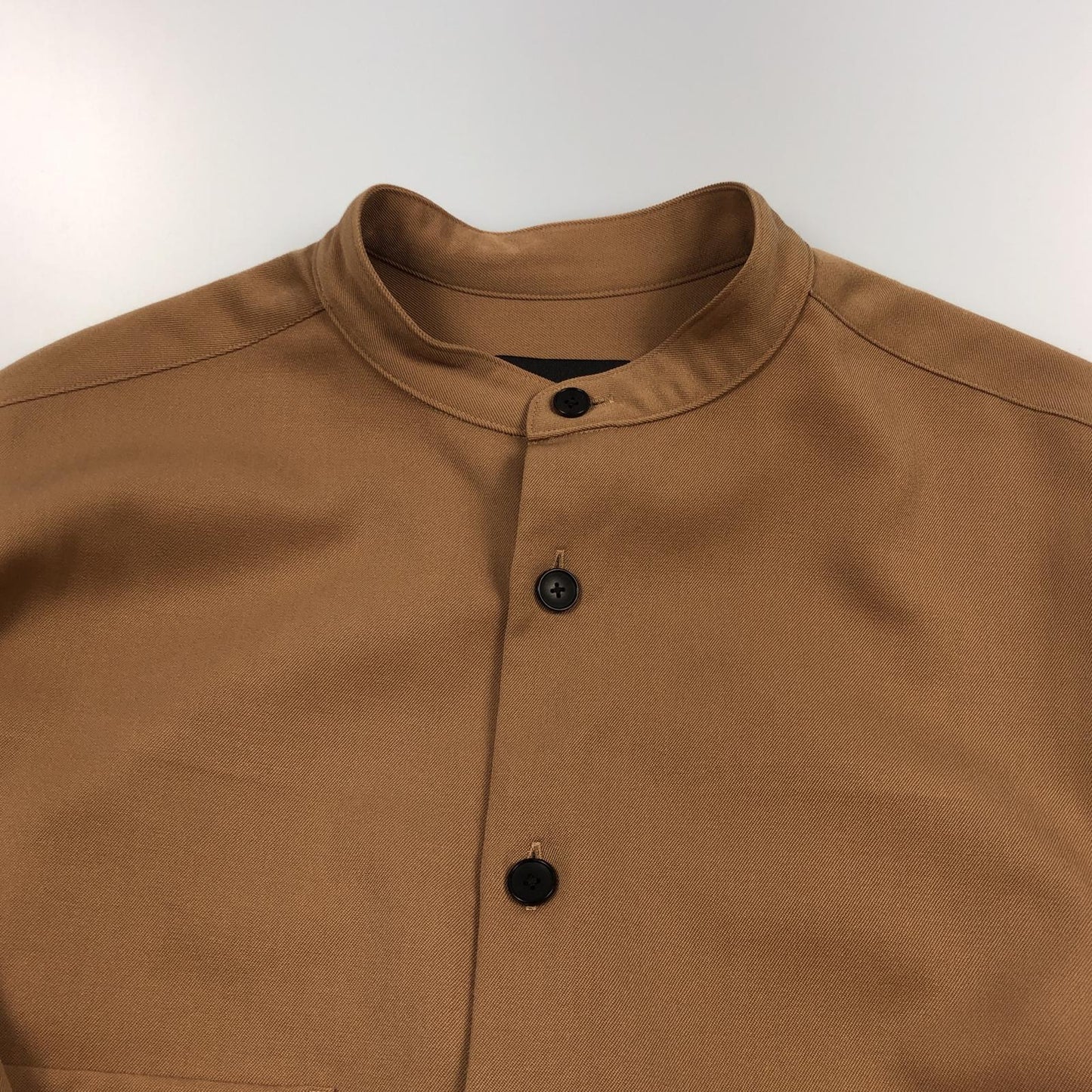 【中古】 ウールギャバジンビッグシャツ 長袖シャツ 59-01-04-01006 2020A/W キャメル サイズ:L