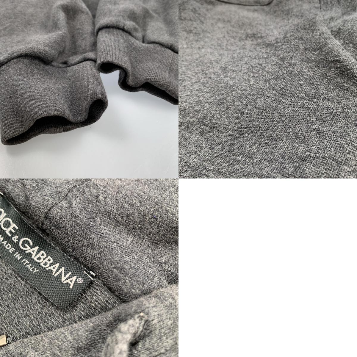 DOLCE & GABBANA | Dolce&Gabbana Logo Plate Hoodie G9CZ6T/G7ZXD Grey Size: 46