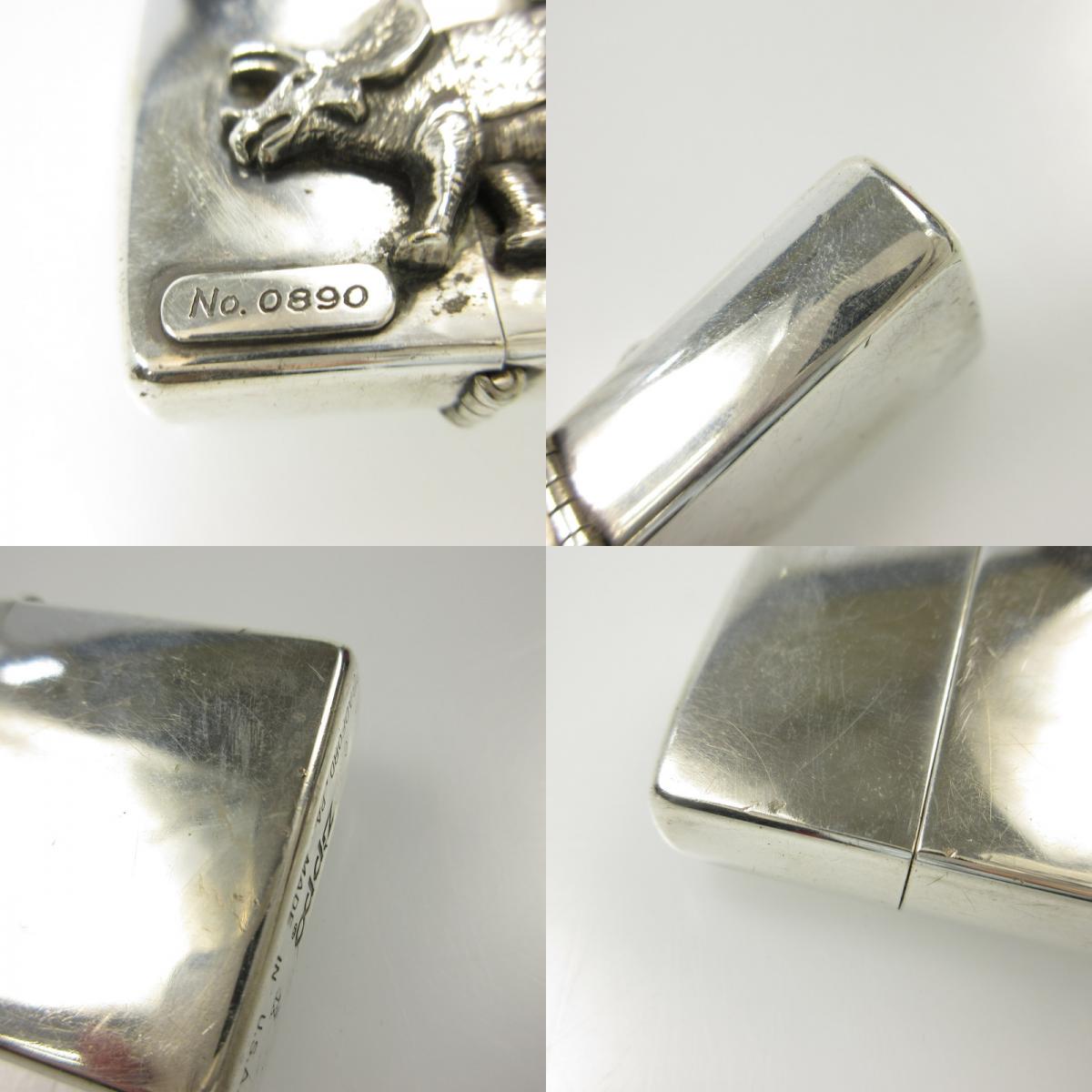 【中古】ZIPPO | ジッポ 恐竜トリケラトプス ライター シリアル有 シルバー