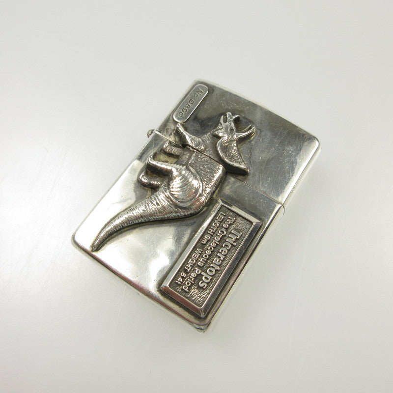 【中古】ZIPPO | ジッポ 恐竜トリケラトプス ライター シリアル有 シルバー