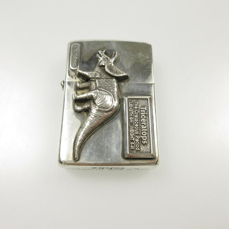 【中古】ZIPPO | ジッポ 恐竜トリケラトプス ライター シリアル有 シルバー