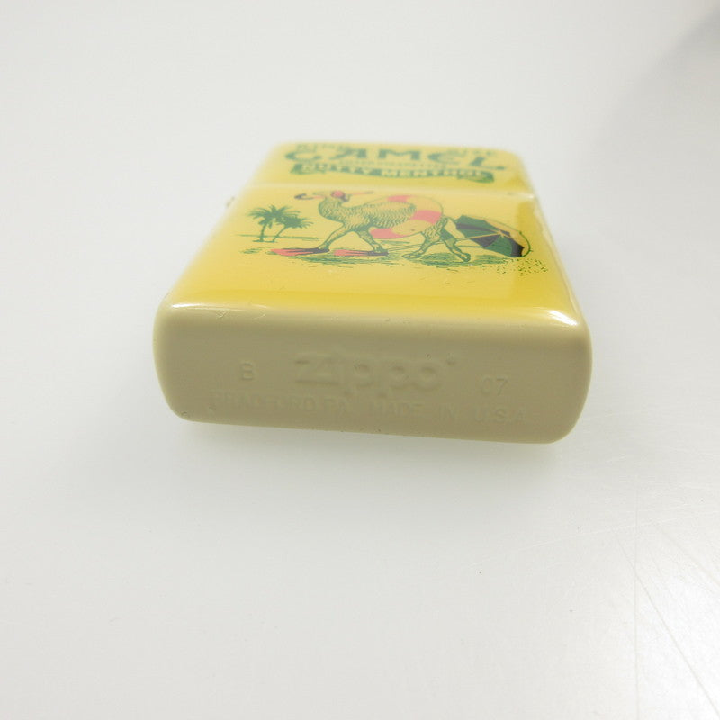 【中古】ZIPPO | ジッポ CAMEL KING SIZE NUTTY MENTHOL ライター 年式:2007年製 イエロー