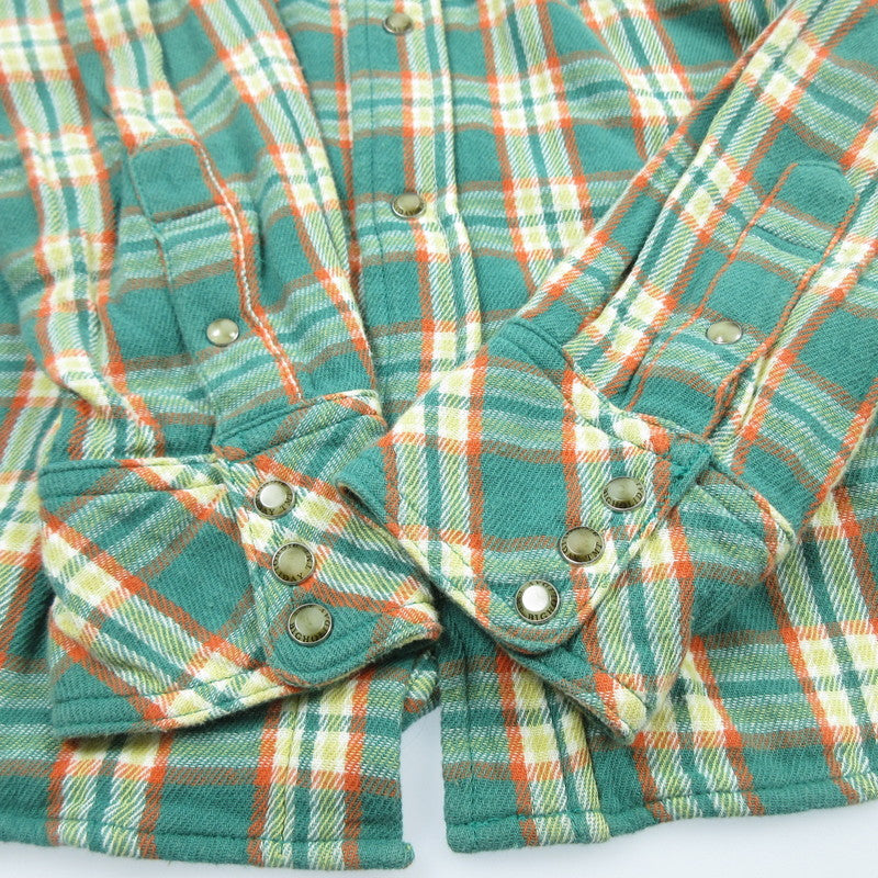 【中古】TMT | ティーエムティー DOUBLE GAUZE CHECK WESTERN SHIRTS 長袖シャツ TSH-F1102 グリーン サイズ:M