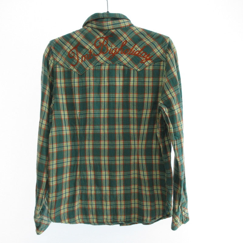【中古】TMT | ティーエムティー DOUBLE GAUZE CHECK WESTERN SHIRTS 長袖シャツ TSH-F1102 グリーン サイズ:M