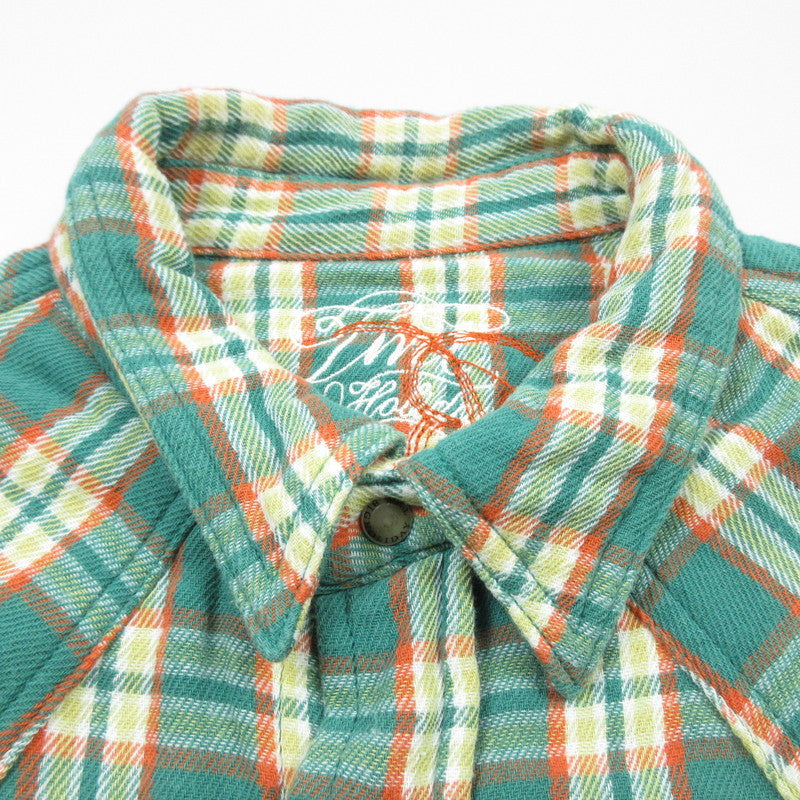【中古】TMT | ティーエムティー DOUBLE GAUZE CHECK WESTERN SHIRTS 長袖シャツ TSH-F1102 グリーン サイズ:M