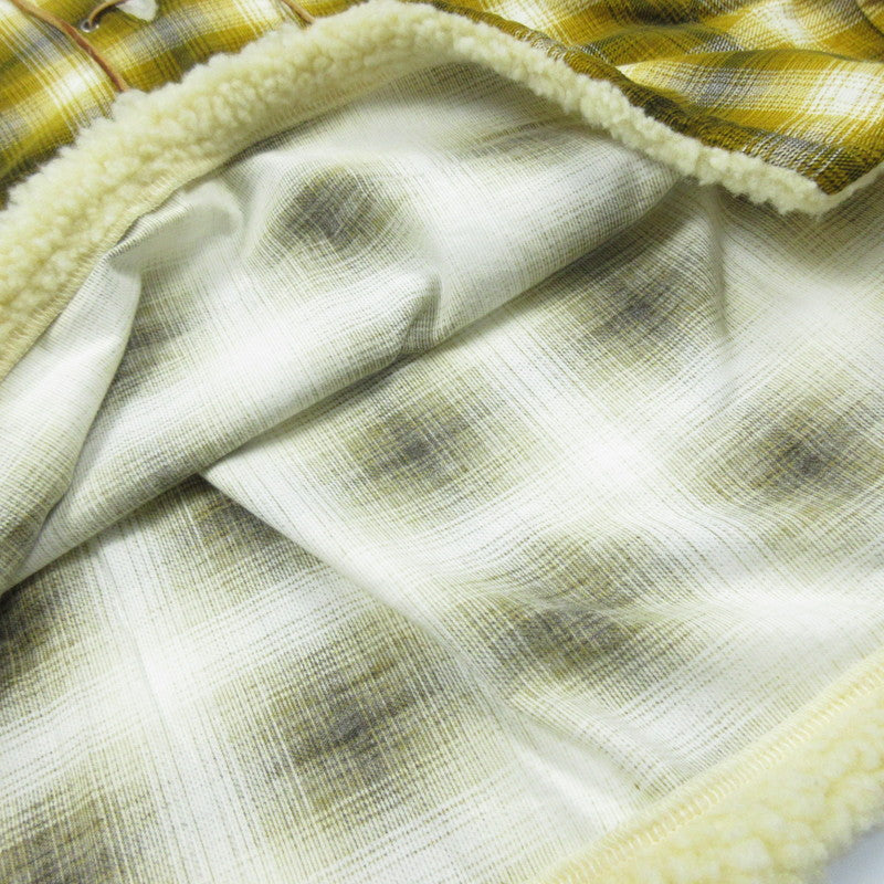 【中古】NUMBER(N)INE | ナンバーナイン PULLOVER BOA CHECK SHIRT 長袖シャツ NNS-F904 イエロー サイズ:2