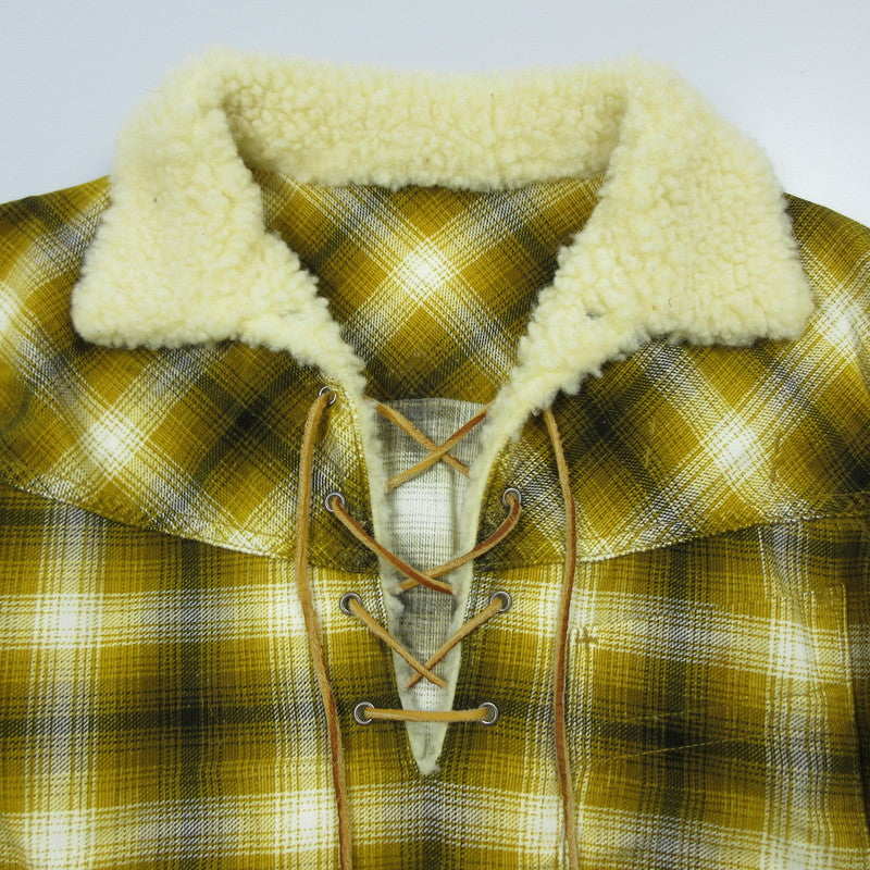 【中古】NUMBER(N)INE | ナンバーナイン PULLOVER BOA CHECK SHIRT 長袖シャツ NNS-F904 イエロー サイズ:2