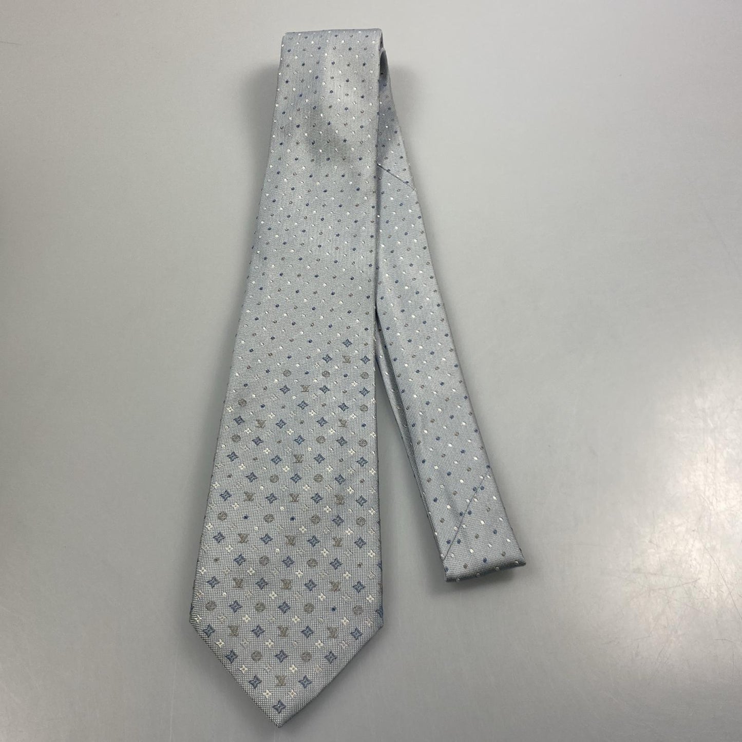 【中古】LOUIS VUITTON | ルイ・ヴィトン モノグラムグラディエントドッツ 8CM ネクタイ M76845 国内正規品