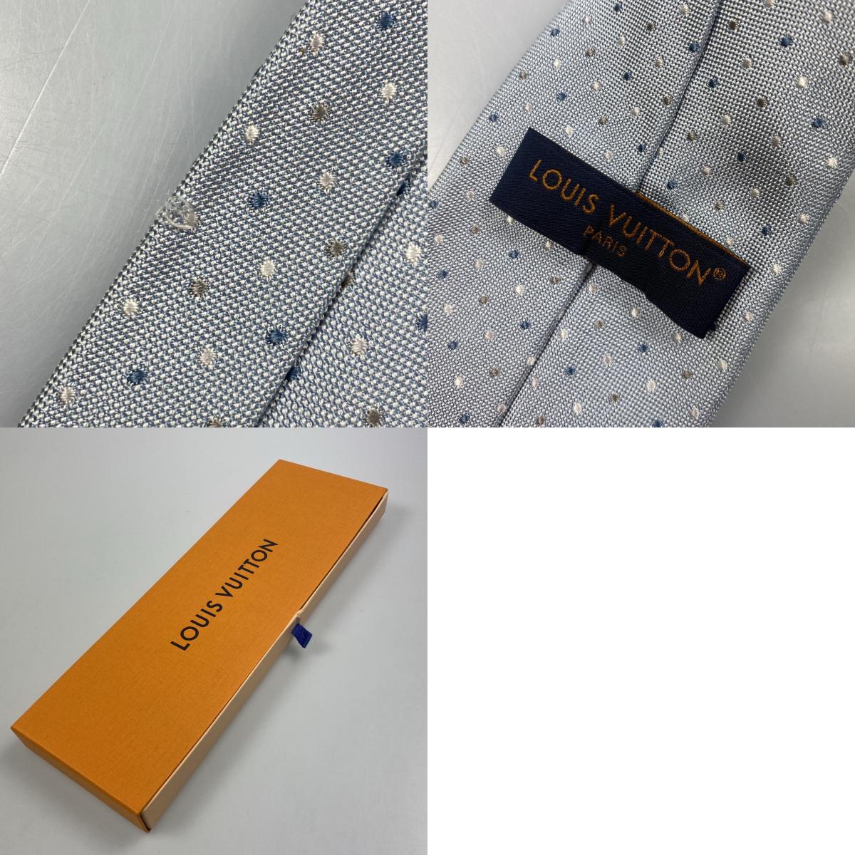 【中古】LOUIS VUITTON | ルイ・ヴィトン モノグラムグラディエントドッツ 8CM ネクタイ M76845 国内正規品