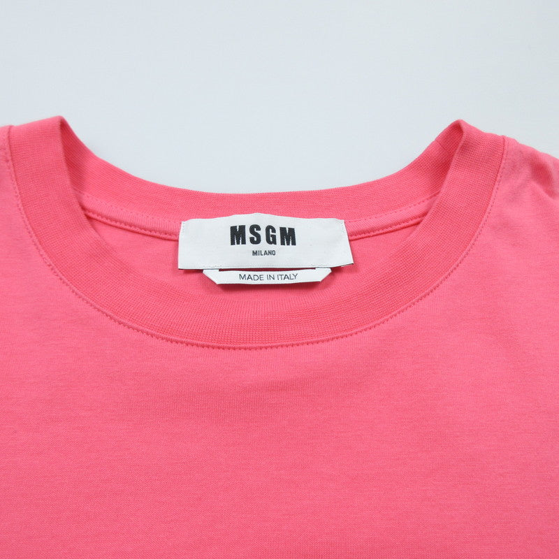 【中古】MSGM | エムエスジーエム BRUSH LOGO 半袖Tシャツ 3440MM510 国内正規品 ピンク サイズ:M