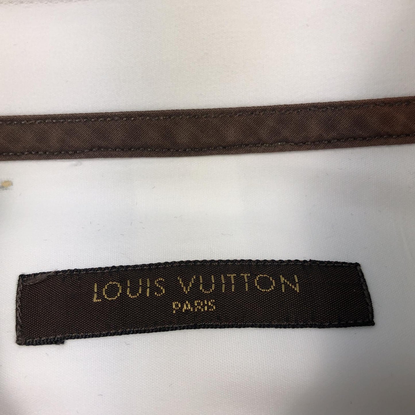 【中古】LOUIS VUITTON | ルイ・ヴィトン 長袖シャツ 国内正規品 ホワイト サイズ:41