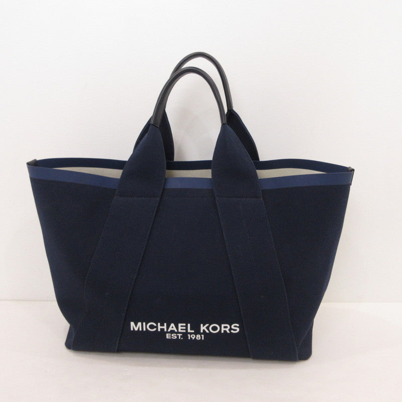 【中古】Michael Kors | マイケルコース Greyson Reversible Canvas Tote トートバッグ 33U9MGYT7C ネイビー