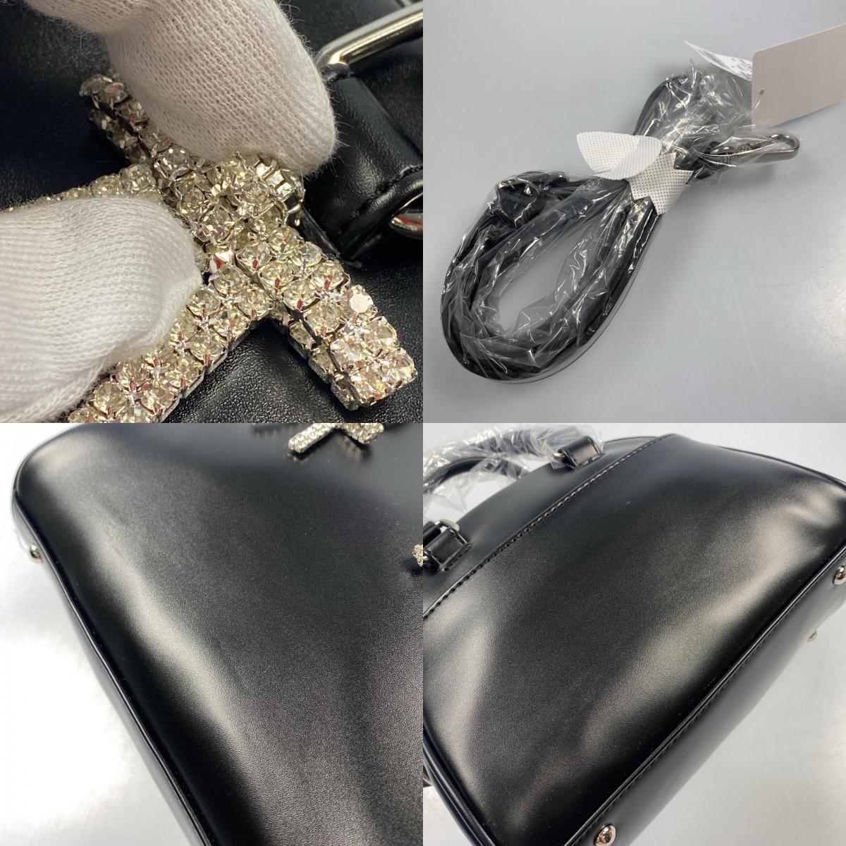 【中古】31 Sons de mode | トランテアンソンドゥモード ビジューリボンボストンバッグ ハンドバッグ 年式:2025S/S ブラック