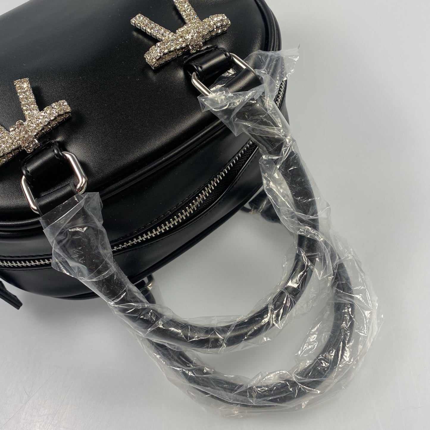 【中古】31 Sons de mode | トランテアンソンドゥモード ビジューリボンボストンバッグ ハンドバッグ 年式:2025S/S ブラック