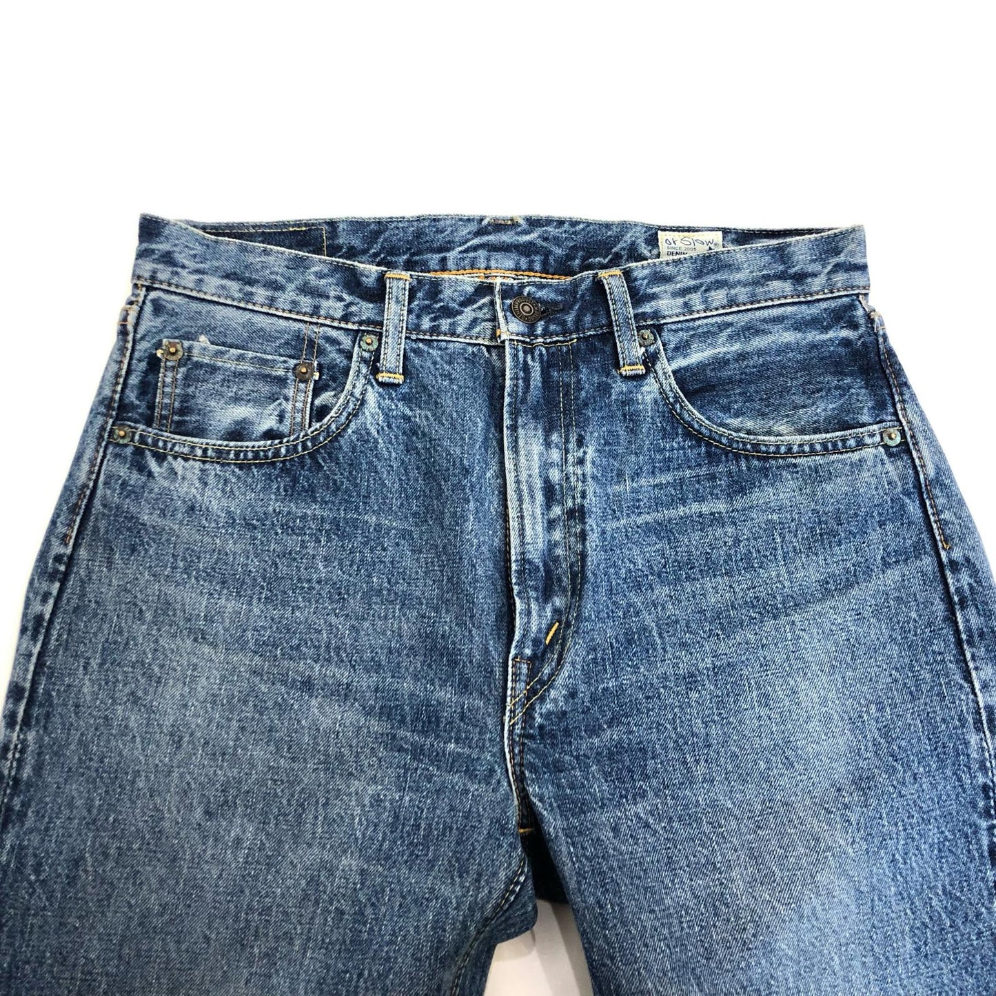 【中古】orSlow | オアスロウ 107 IVY FIT 2YEAR WASH デニムパンツ 01-0107-84 ブルー サイズ:S