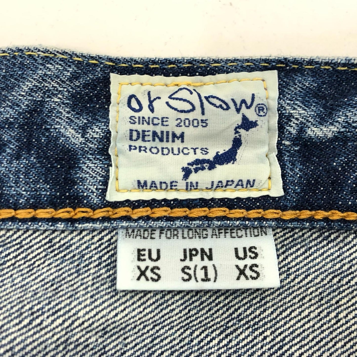 【中古】orSlow | オアスロウ 107 IVY FIT 2YEAR WASH デニムパンツ 01-0107-84 ブルー サイズ:S