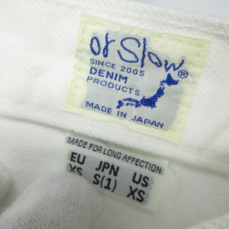 【中古】orSlow | オアスロウ 107W MEN'S IVY FIT JEANS WHITE DENIM デニムパンツ 01-0107W-69 ホワイト サイズ:S