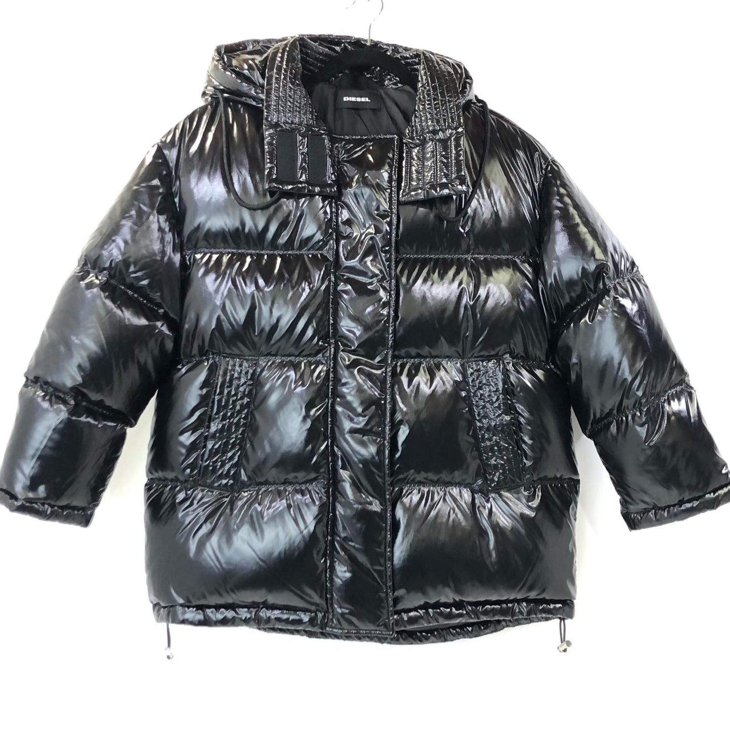 【中古】DIESEL | ディーゼル W-ALLA オーバーサイズ ダウンジャケット 00SXC10EAWM ブラック サイズ:XXS