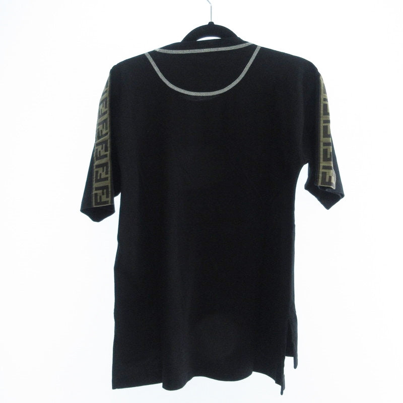 【中古】FENDI | フェンディ FFモチーフスタンプロゴ 半袖Tシャツ FAF073 A6J6 国内正規品 ブラック サイズ:36