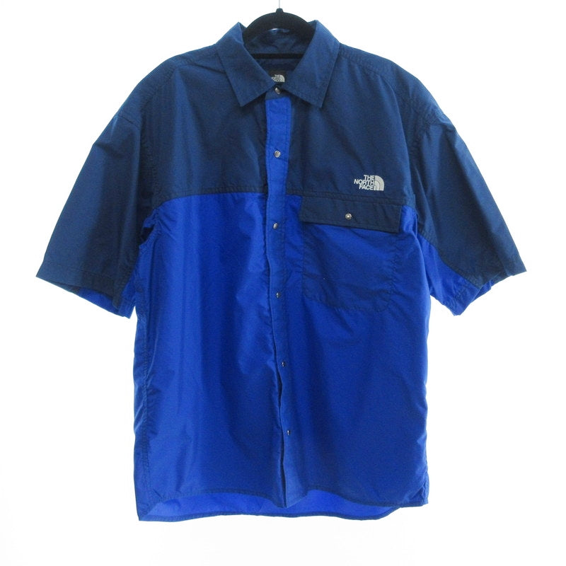【中古】THE NORTH FACE | ザ・ノースフェイス S/S Nuptse Shirt 半袖シャツ NR22552 ブルー サイズ:L