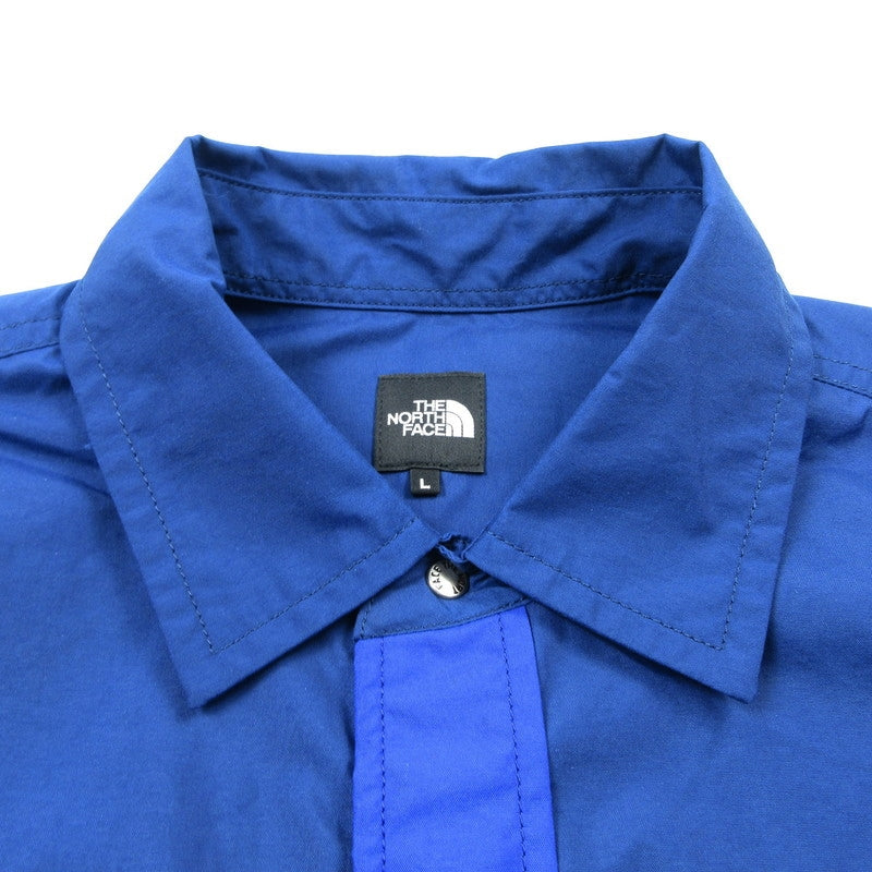 【中古】THE NORTH FACE | ザ・ノースフェイス S/S Nuptse Shirt 半袖シャツ NR22552 ブルー サイズ:L
