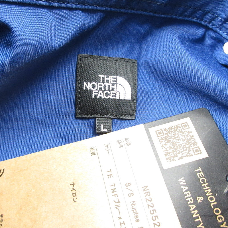 【中古】THE NORTH FACE | ザ・ノースフェイス S/S Nuptse Shirt 半袖シャツ NR22552 ブルー サイズ:L