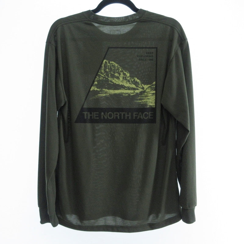 【中古】THE NORTH FACE | ザ・ノースフェイス L/S TNF BUG FREE TEE 長袖Tシャツ NT12450 カーキ サイズ:L