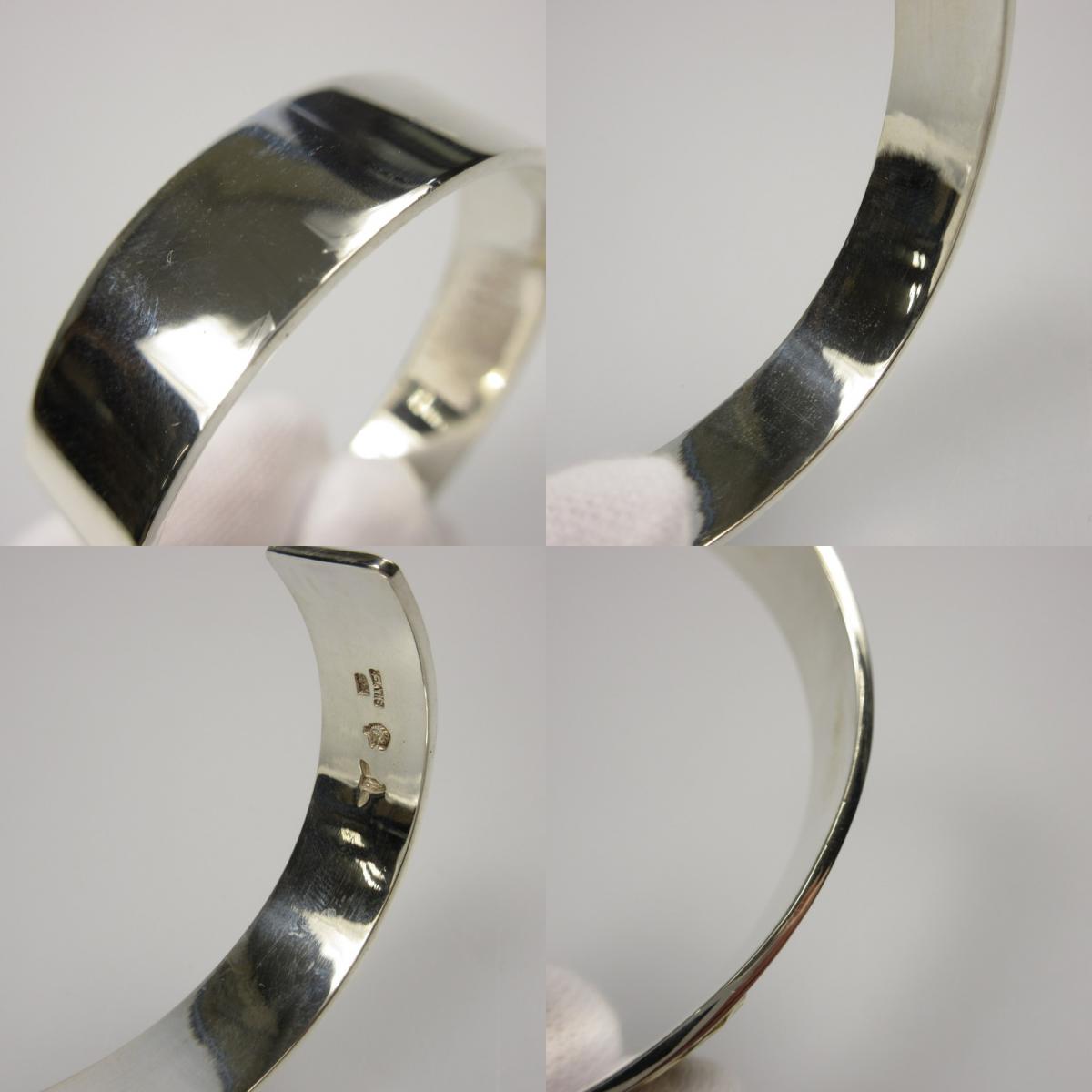 【中古】TADY&KING | タディアンドキング 平打ちバングルGPロングホーン ブレスレット メタル部分K18