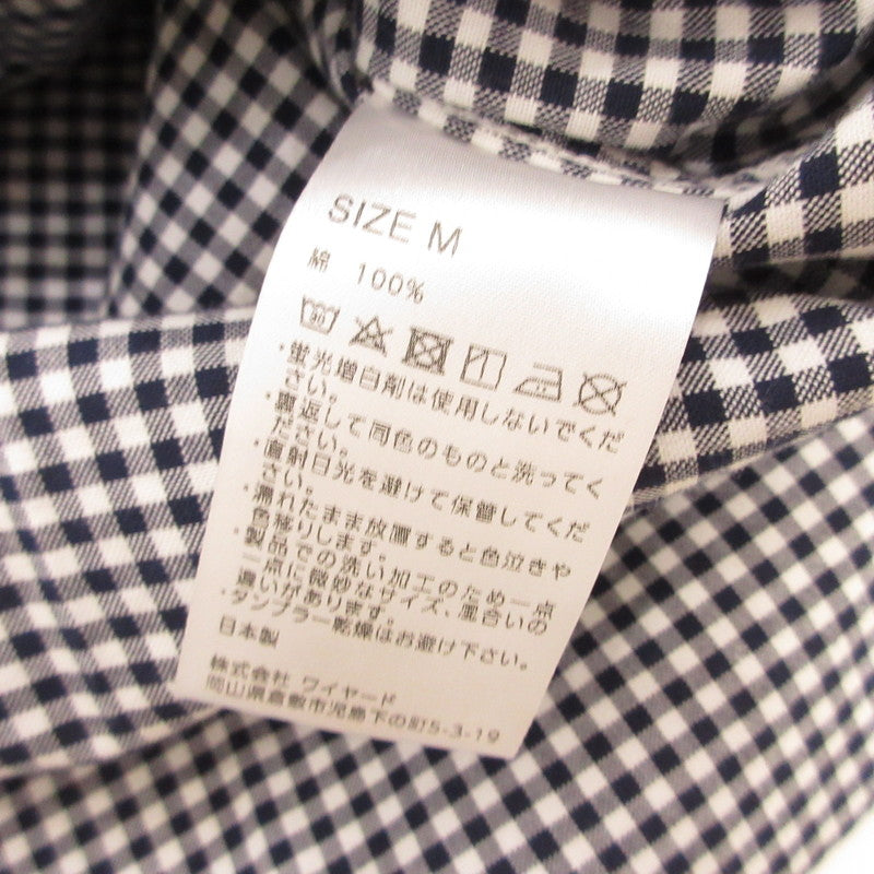 STAND COLLAR SHIRT GINGHAM CHECK Long-Sleeve Shirt Size: M
