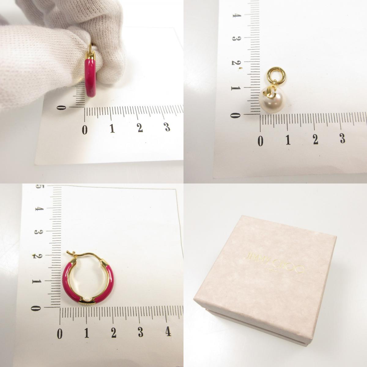 【中古】JIMMY CHOO | ジミーチュウ PEARL HOOPS CZQ ピアス 231516ABG000001 2022年クリスマス