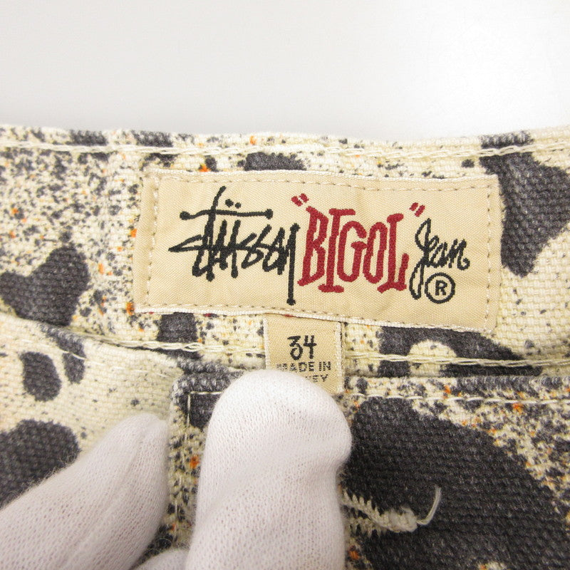 【中古】STUSSY | ステューシー STENCIL CANVAS BIG OL JEANS パンツ 116615 サイズ:34