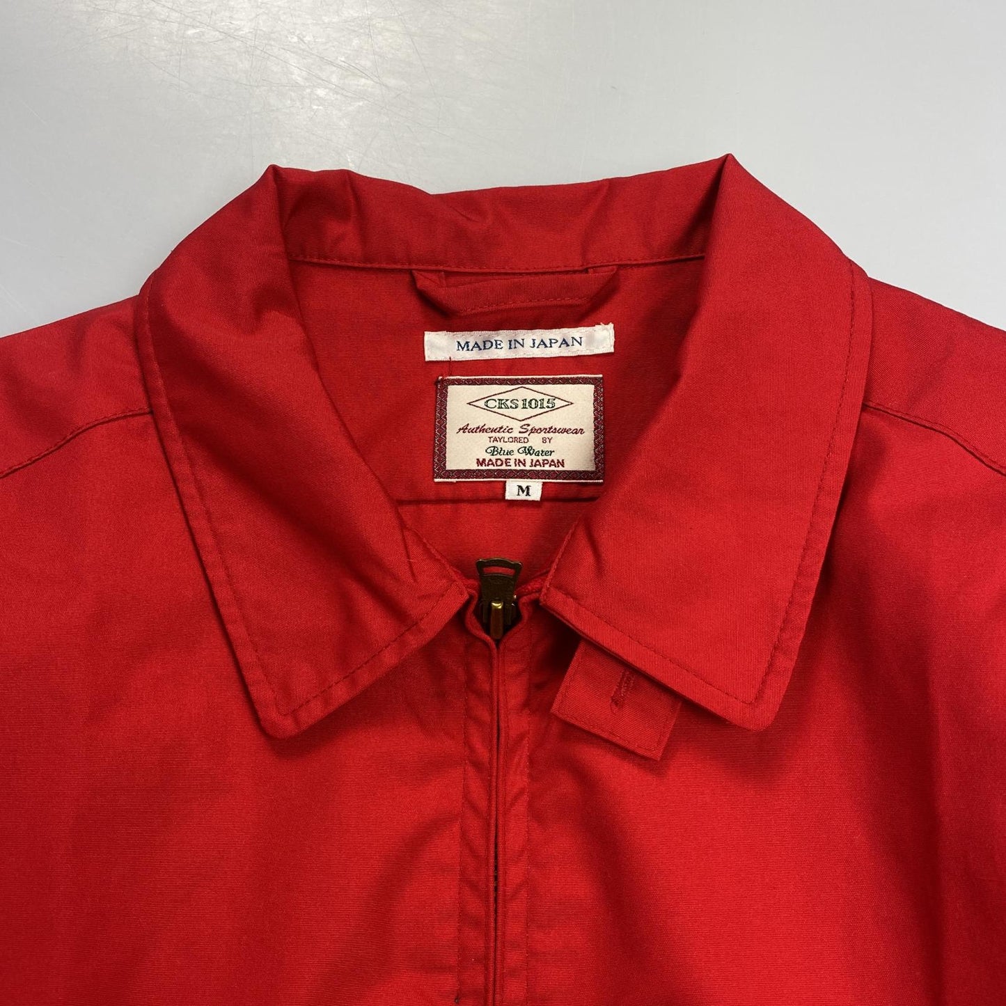 【中古】BLUE WATER | ブルーウォーター ポプリン ドリズラージャケット スイングトップ CKS1015 レッド サイズ:M