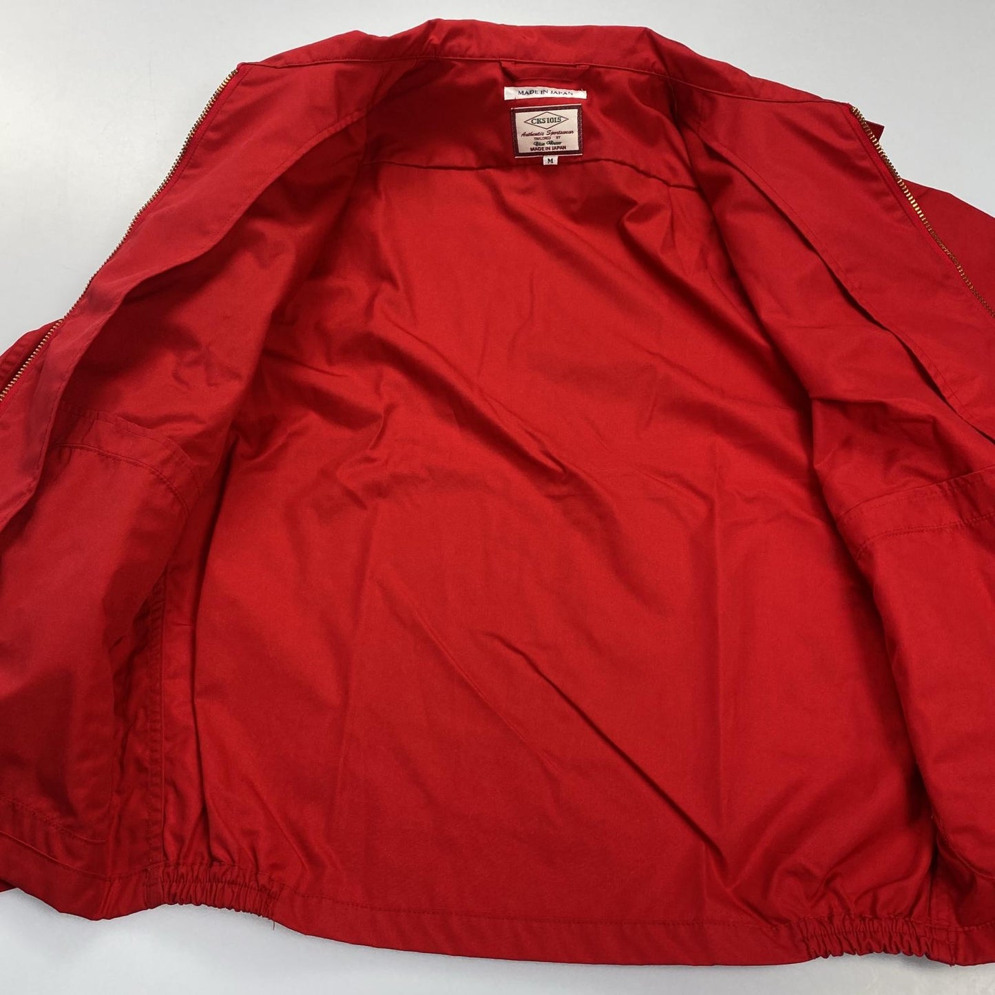 【中古】BLUE WATER | ブルーウォーター ポプリン ドリズラージャケット スイングトップ CKS1015 レッド サイズ:M