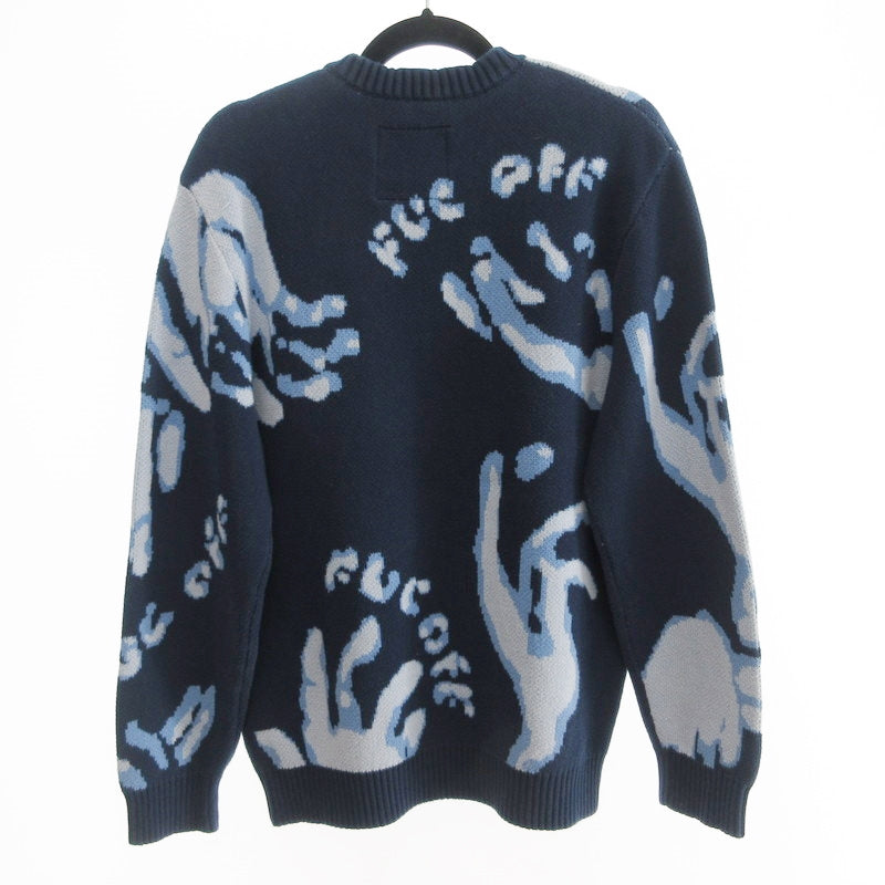 【中古】 FUC OFF KNIT セーター 24E-O-FUC-AW01 ネイビー サイズ:L