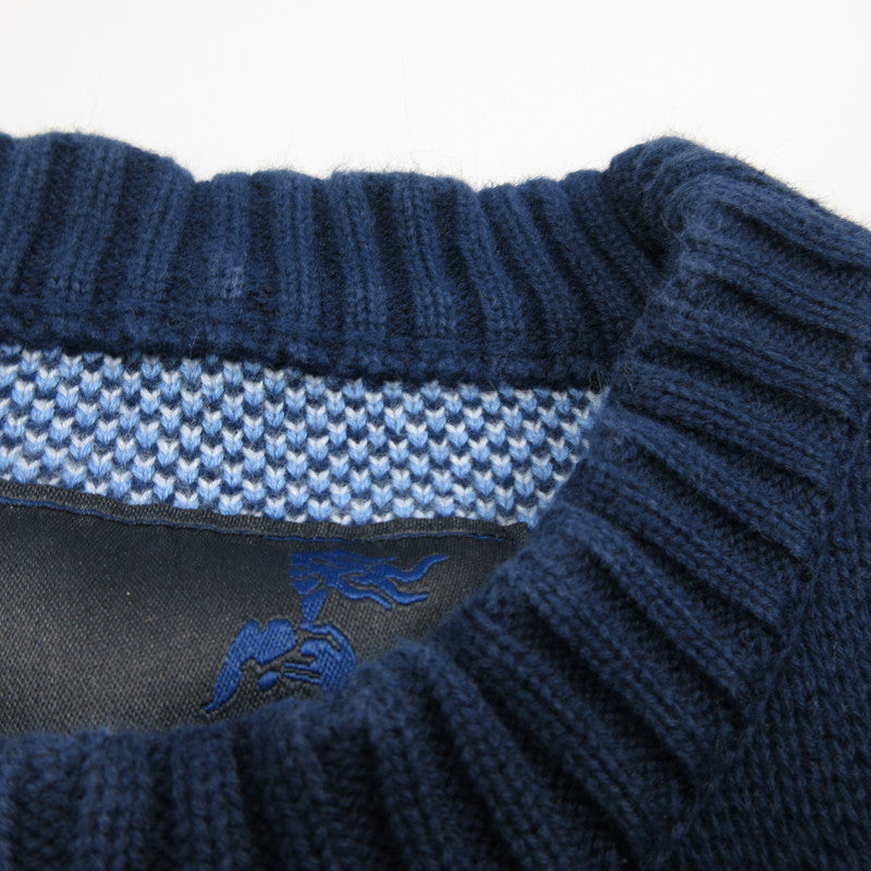 【中古】 FUC OFF KNIT セーター 24E-O-FUC-AW01 ネイビー サイズ:L