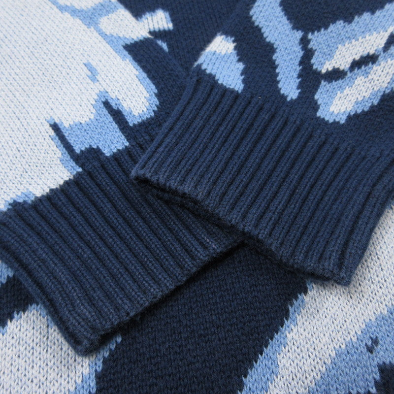 【中古】 FUC OFF KNIT セーター 24E-O-FUC-AW01 ネイビー サイズ:L