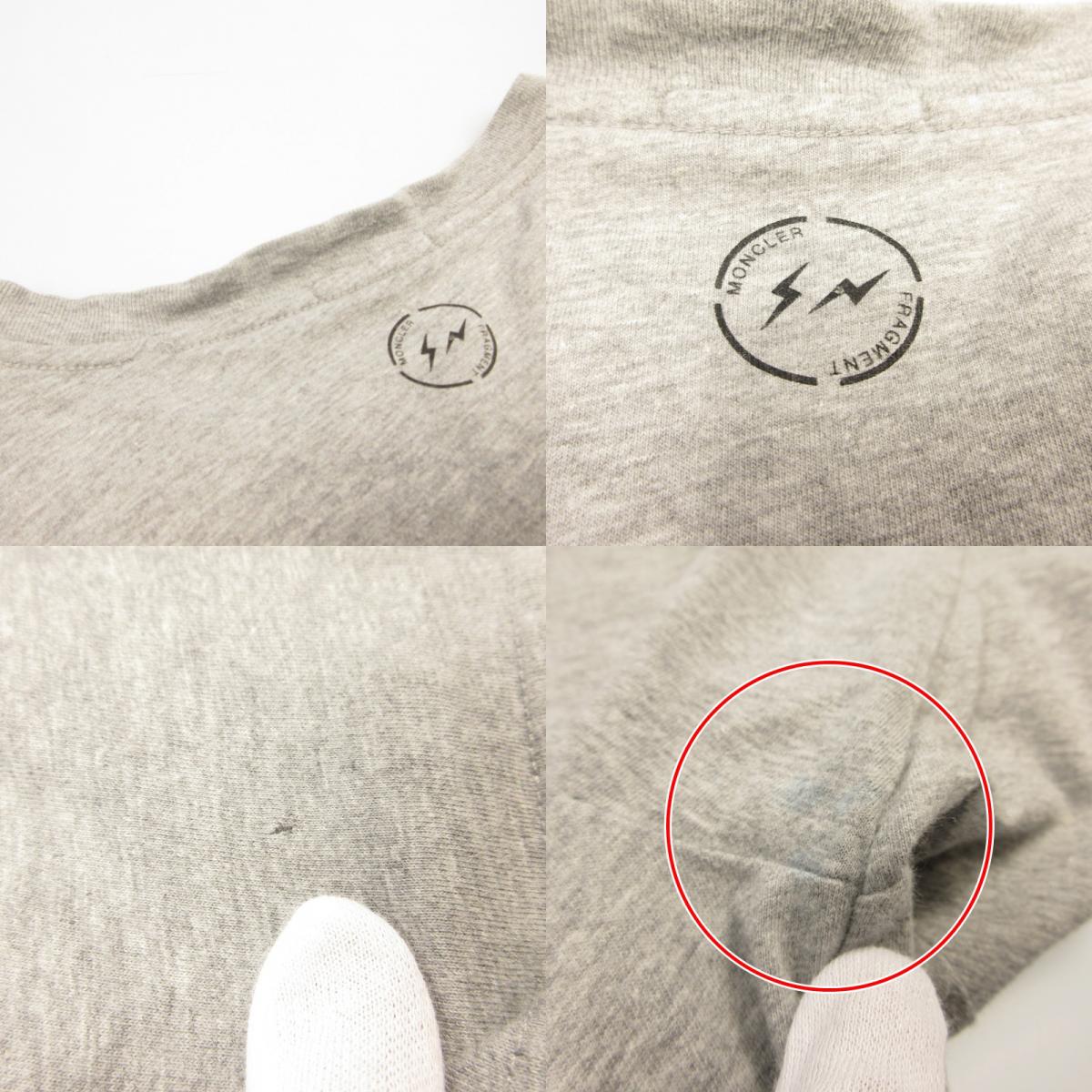 【中古】MONCLER GENIUS | モンクレールジニアス MAGLIA T-SHIRT 半袖Tシャツ D209D8005050 国内正規品 グレー サイズ:M