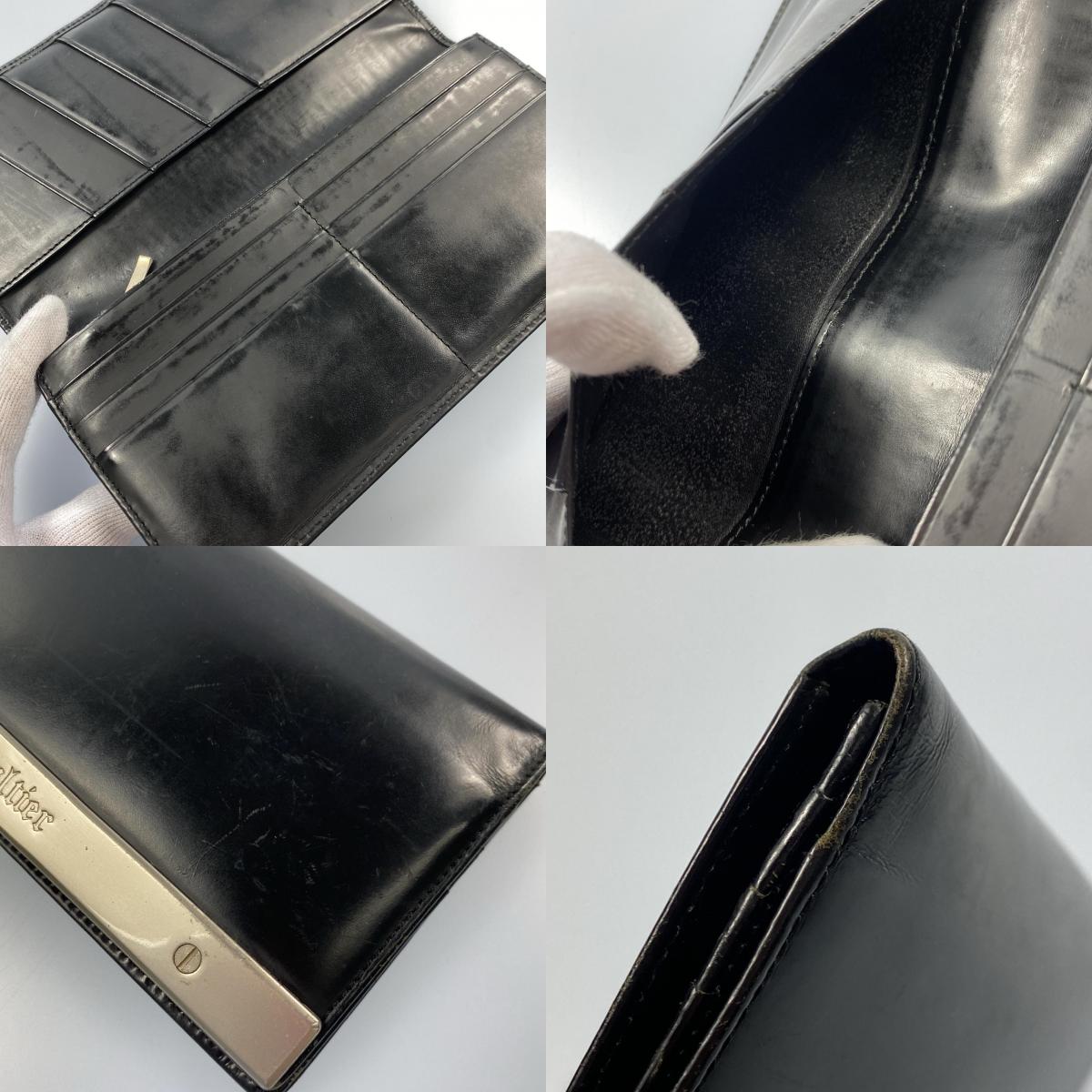 【中古】Jean Paul Gaultier | ジャンポール・ゴルチェ メタルプレート 長財布 年式:90s ブラック