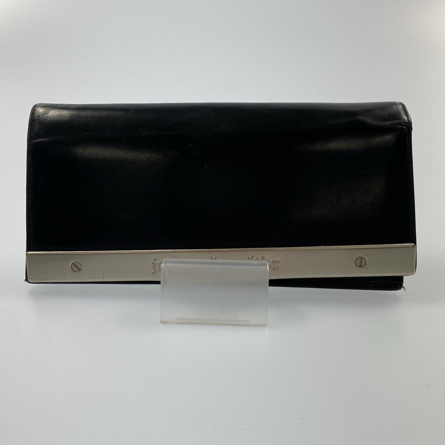 【中古】Jean Paul Gaultier | ジャンポール・ゴルチェ メタルプレート 長財布 年式:90s ブラック