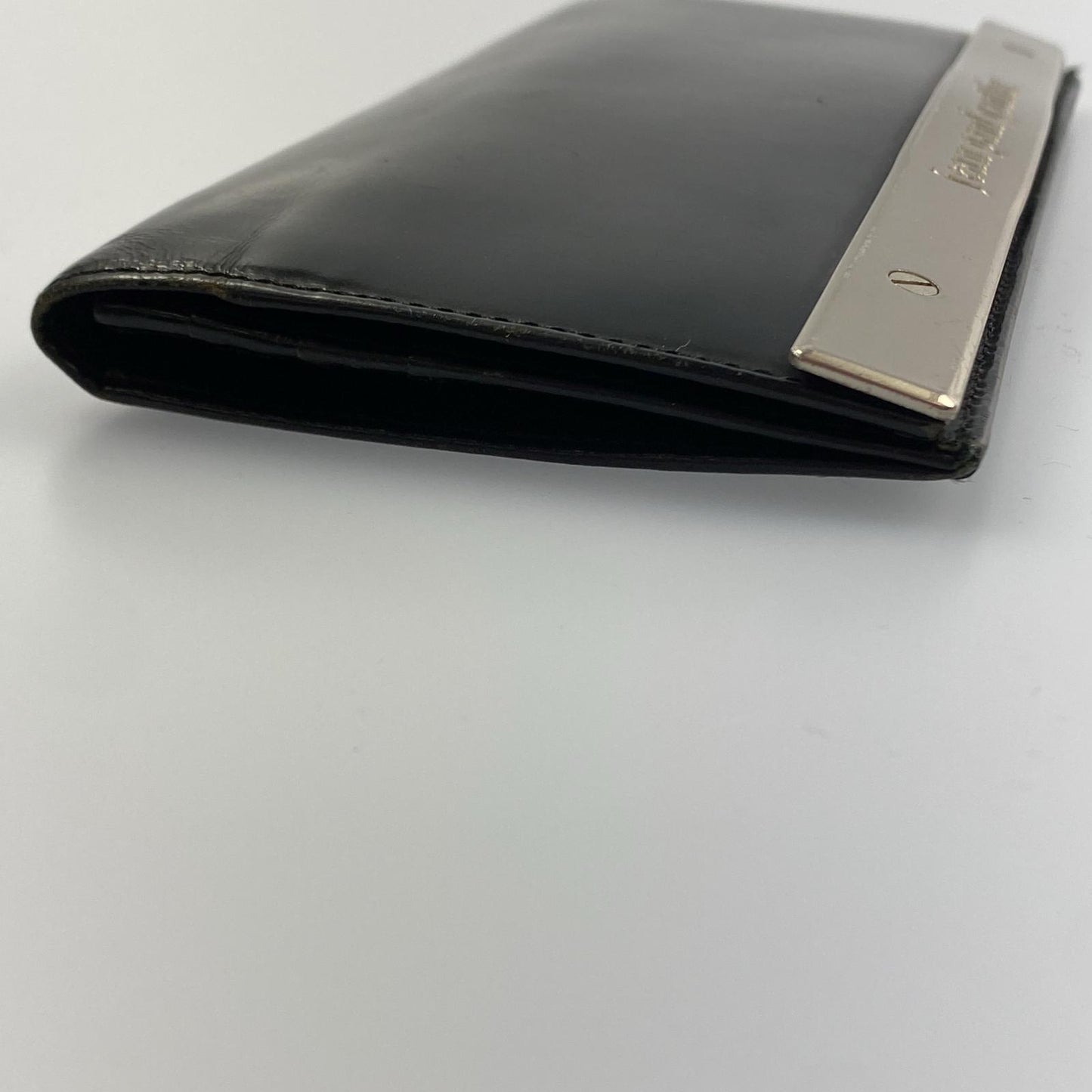 【中古】Jean Paul Gaultier | ジャンポール・ゴルチェ メタルプレート 長財布 年式:90s ブラック
