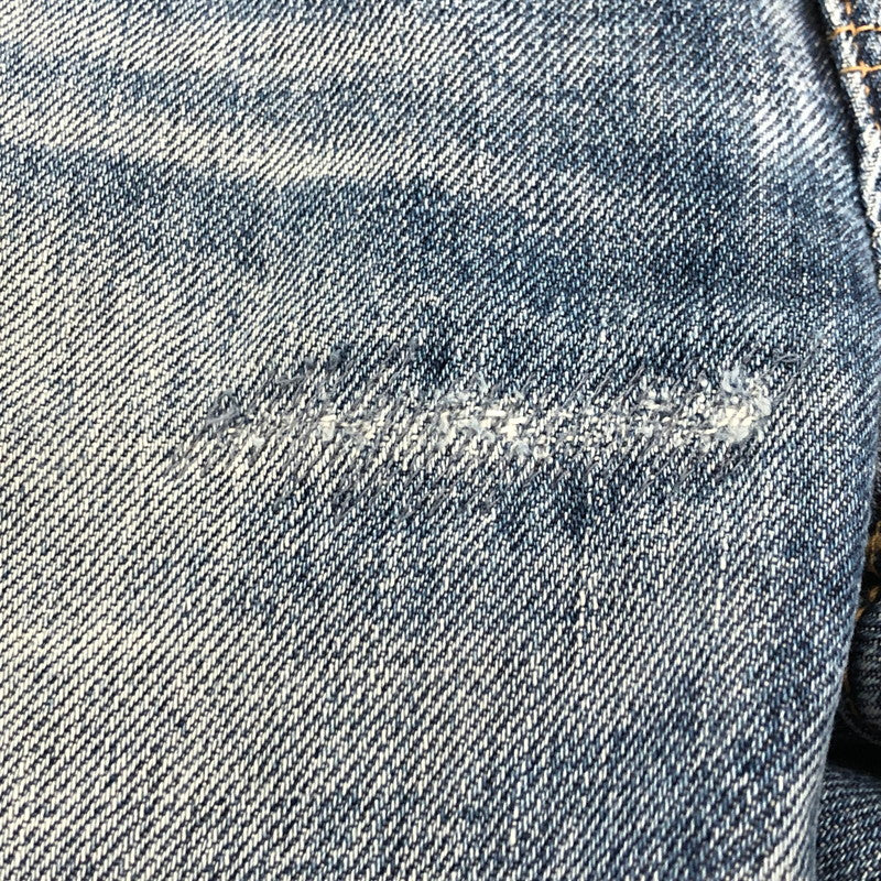 【中古】SAINT LAURENT | サンローラン D02 M/SK-LW デニムパンツ 527389 YA893 2018年モデル W:26 国内正規品 リペア加工 ネイビー
