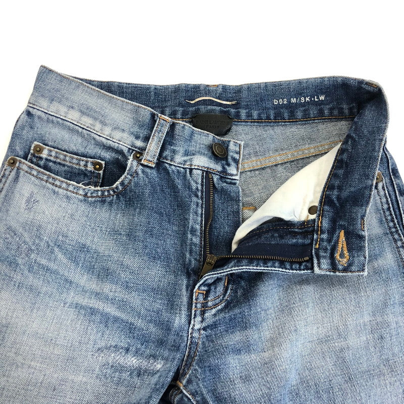 【中古】SAINT LAURENT | サンローラン D02 M/SK-LW デニムパンツ 527389 YA893 2018年モデル W:26 国内正規品 リペア加工 ネイビー