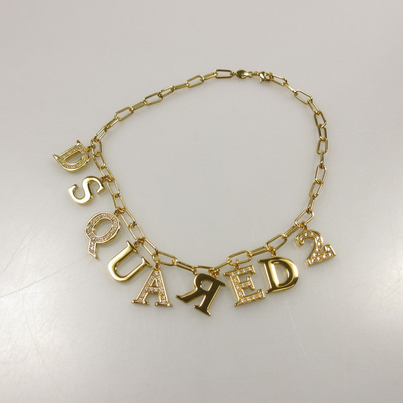 【中古】DSQUARED2 | ディースクエアード Logo Chokers ネックレス NEW0134594000017043 ゴールド