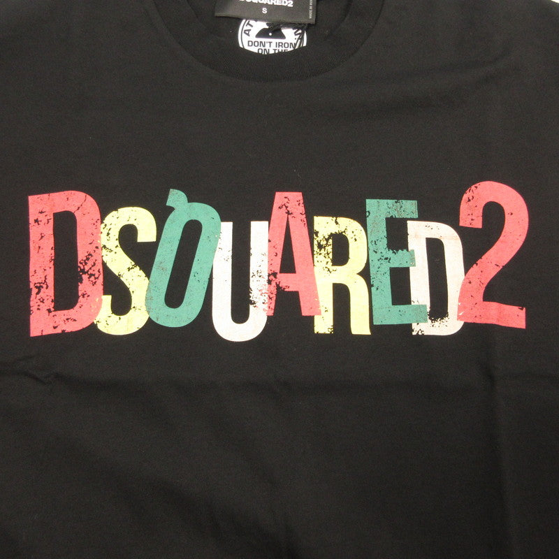 【中古】DSQUARED2 | ディースクエアード COLORFUL LOGO T-SHIRT 半袖Tシャツ S71GD1249 ブラック サイズ:S